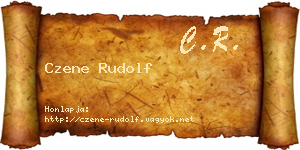 Czene Rudolf névjegykártya